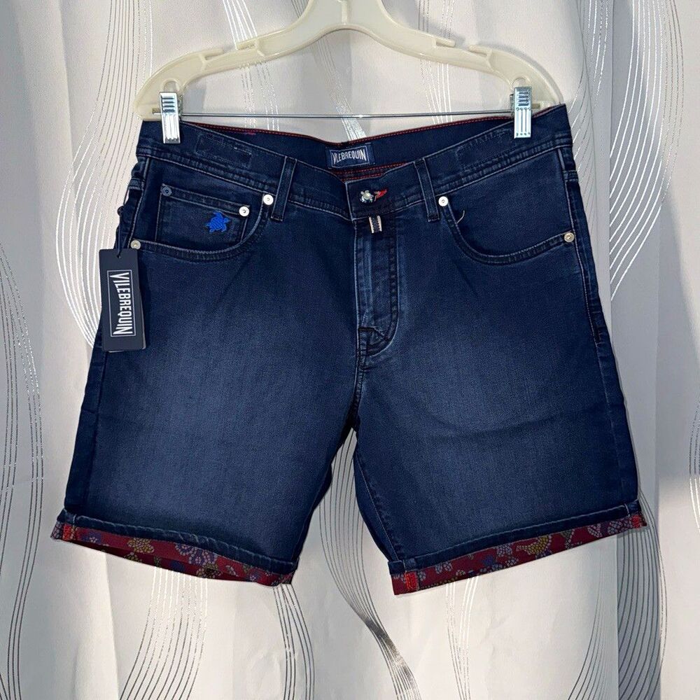 Vilebrequin Men’s Blue Dark Wash Denim Shorts size 34